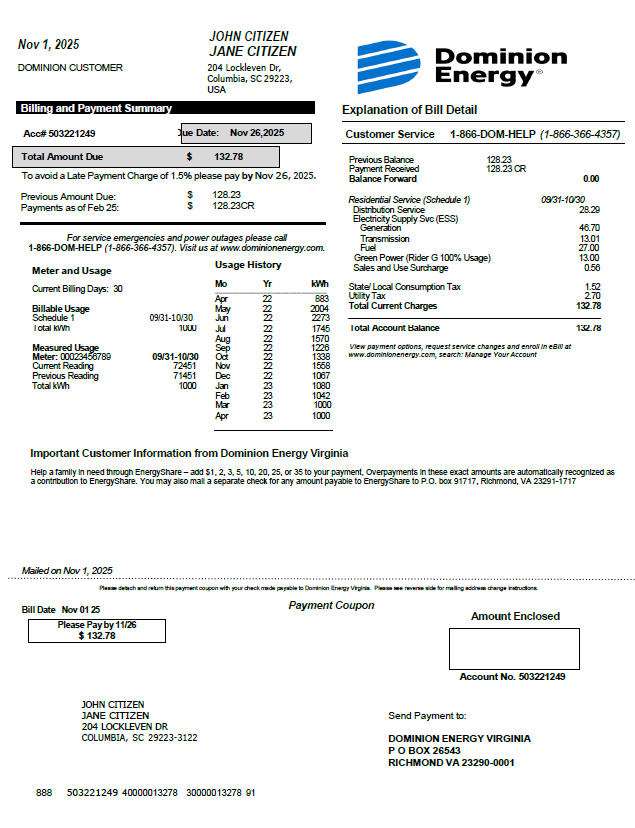  Minol USA business utility bill 